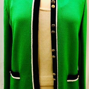 KELLY GREEN JACKET W/ BLUE/WHITE TRIM ST JOHN 12